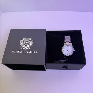 Vince Camuto Silver and White Men's Watch